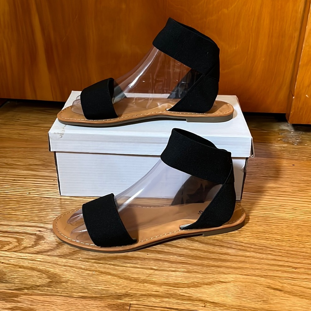 Black strappy sandals
